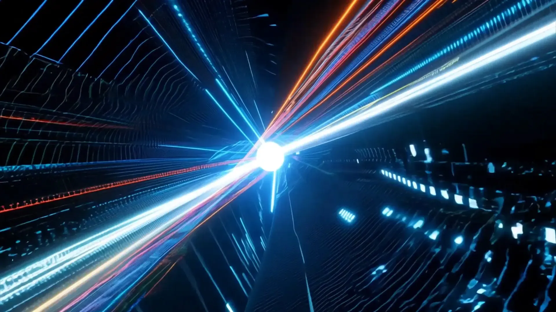 Futuristic Light Tunnel Title Animation Background